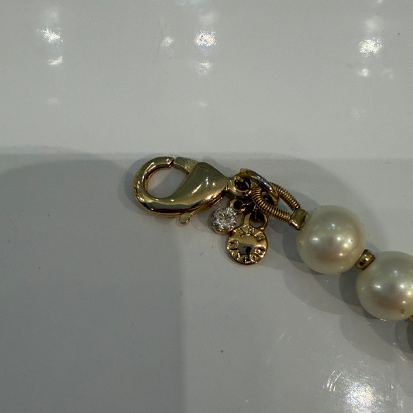 Ann Taylor Elegant Pearl and Gold Tassel Necklace - Picture 3 of 3